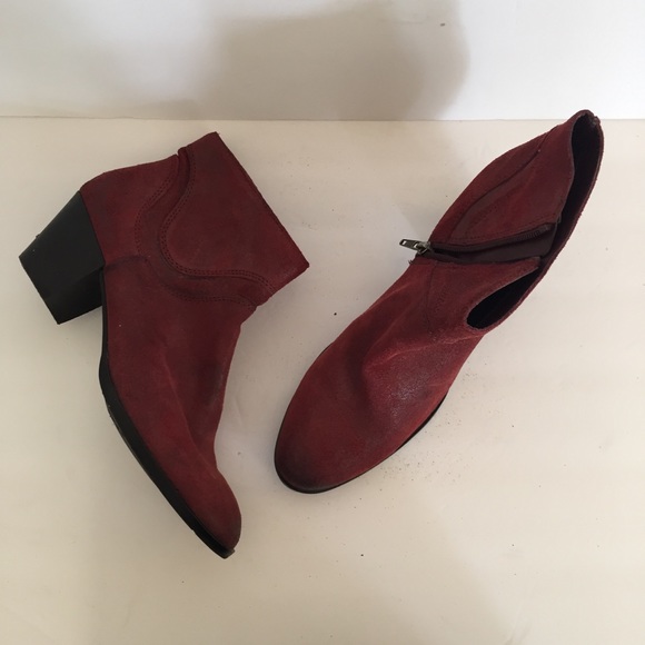 Dolce Vita Shoes - Dolce Vita Red suede high heeled booties